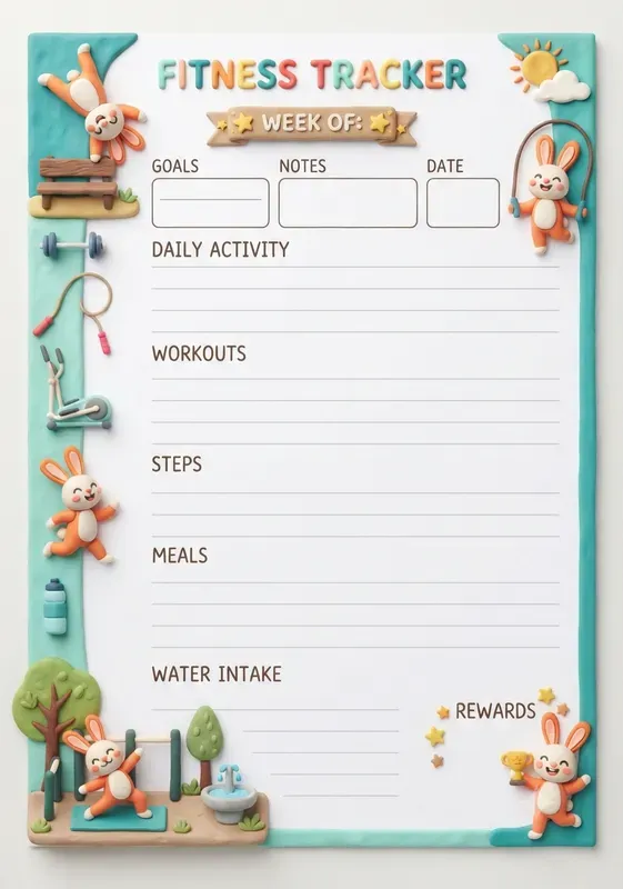 3D Clay Mascot Notebook Pages