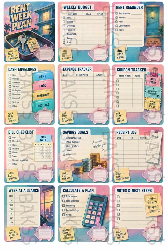 Retro Budget Binder Kits