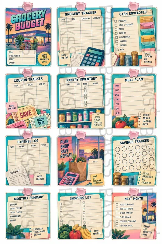 Retro Budget Binder Kits