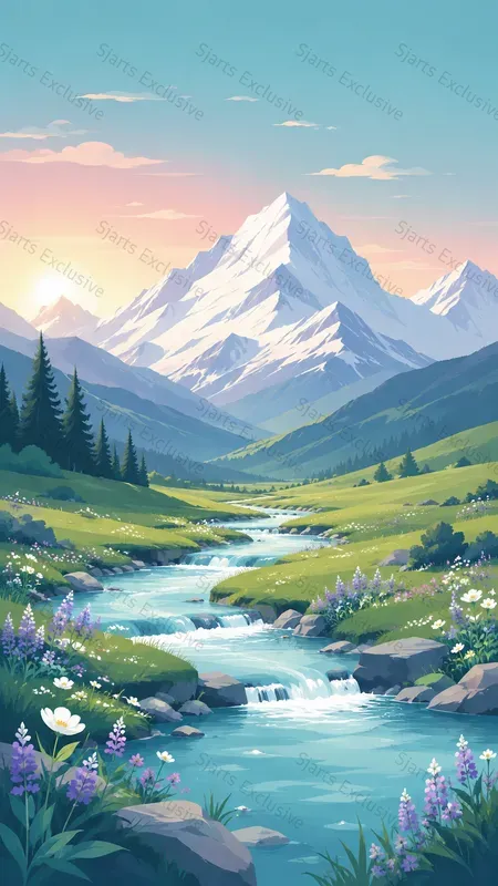 Premium Flat Nature Wallpapers