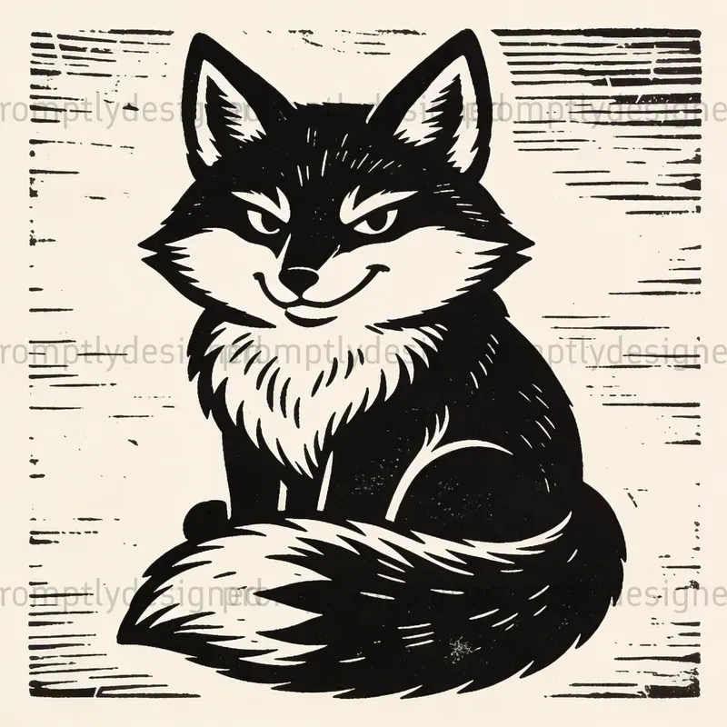 Cartoon Linocut Mascot Designs