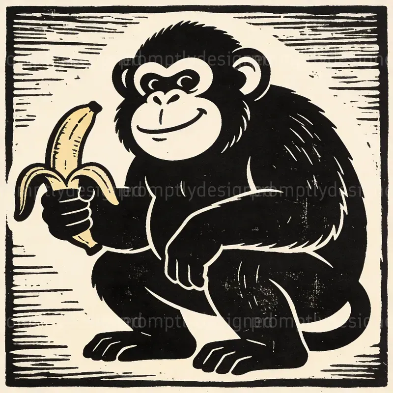 Cartoon Linocut Mascot Designs