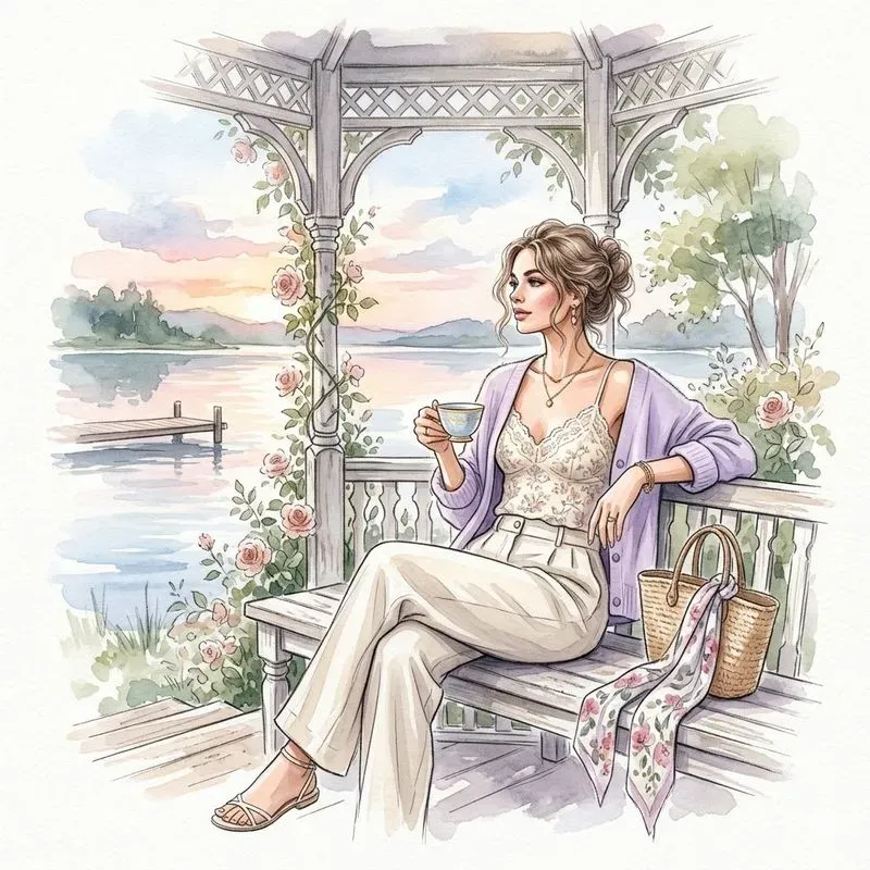 Chic Summer Watercolor Fashion