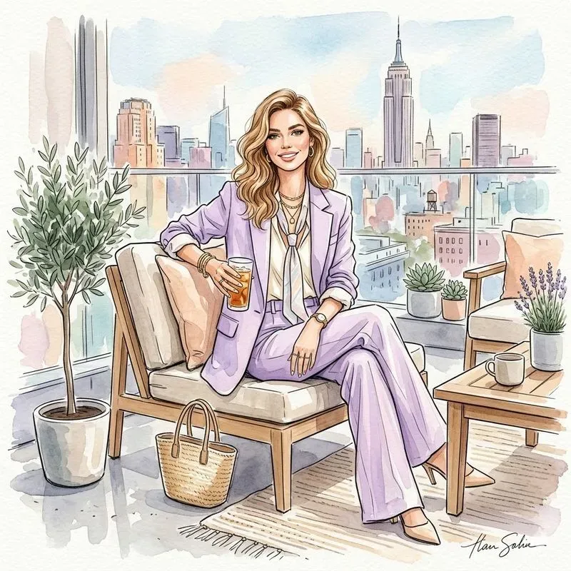 Chic Summer Watercolor Fashion