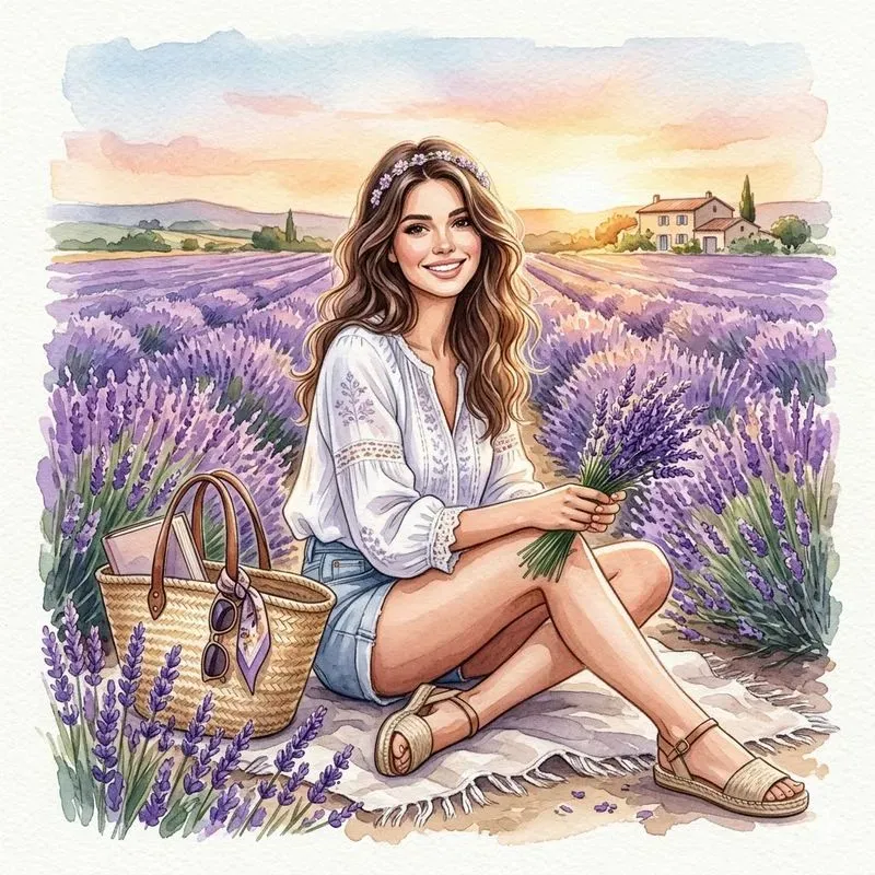 Chic Summer Watercolor Fashion