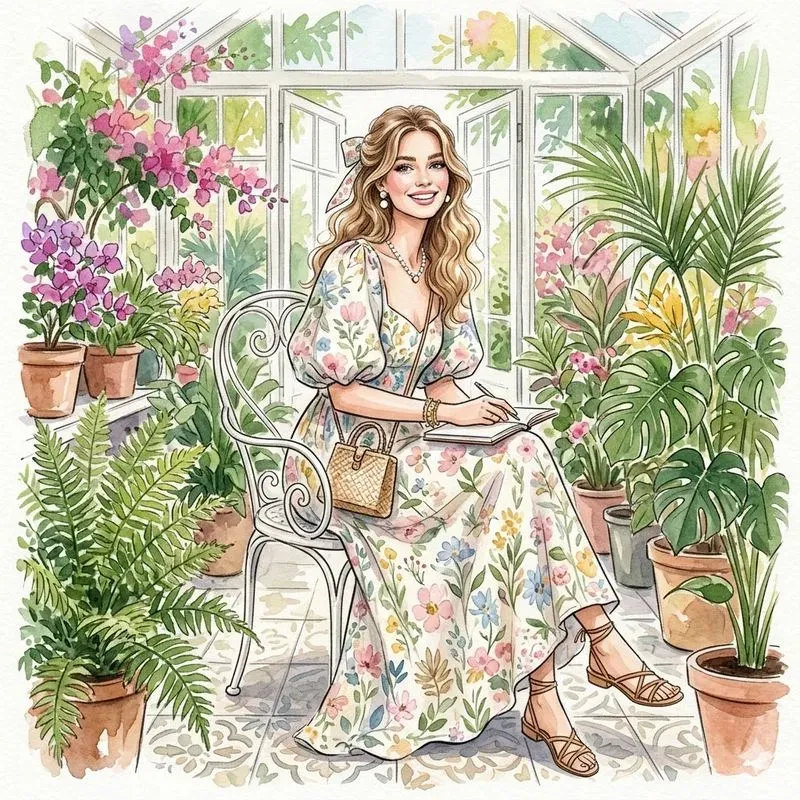Chic Summer Watercolor Fashion