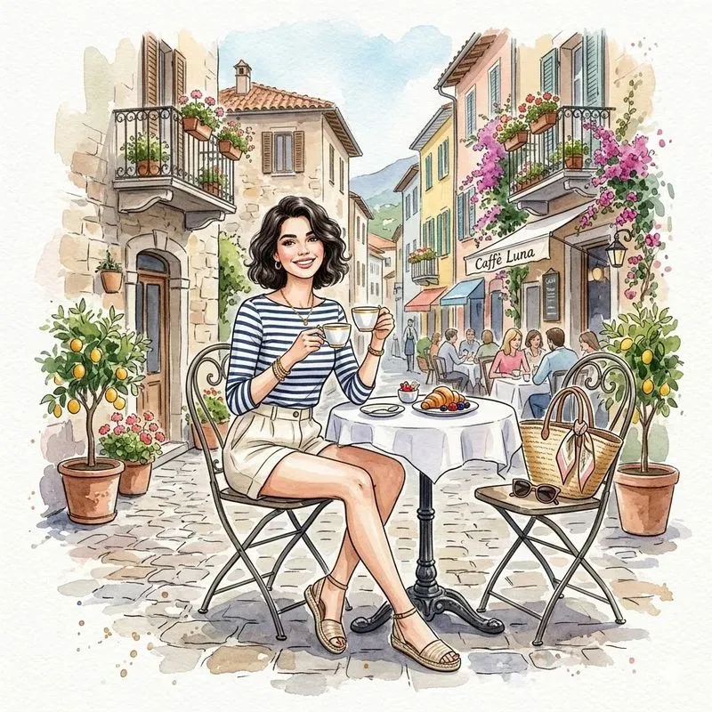 Chic Summer Watercolor Fashion