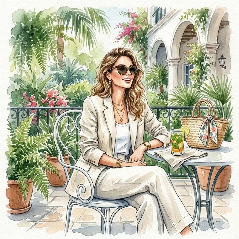 Chic Summer Watercolor Fashion