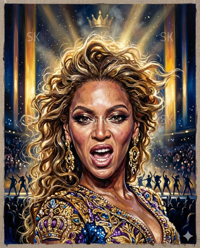 Cinematic Oil Caricature Paintings