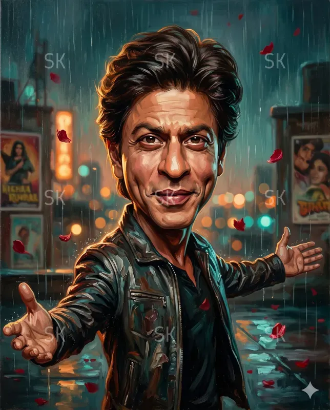 Cinematic Oil Caricature Paintings