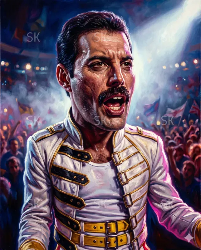 Cinematic Oil Caricature Paintings