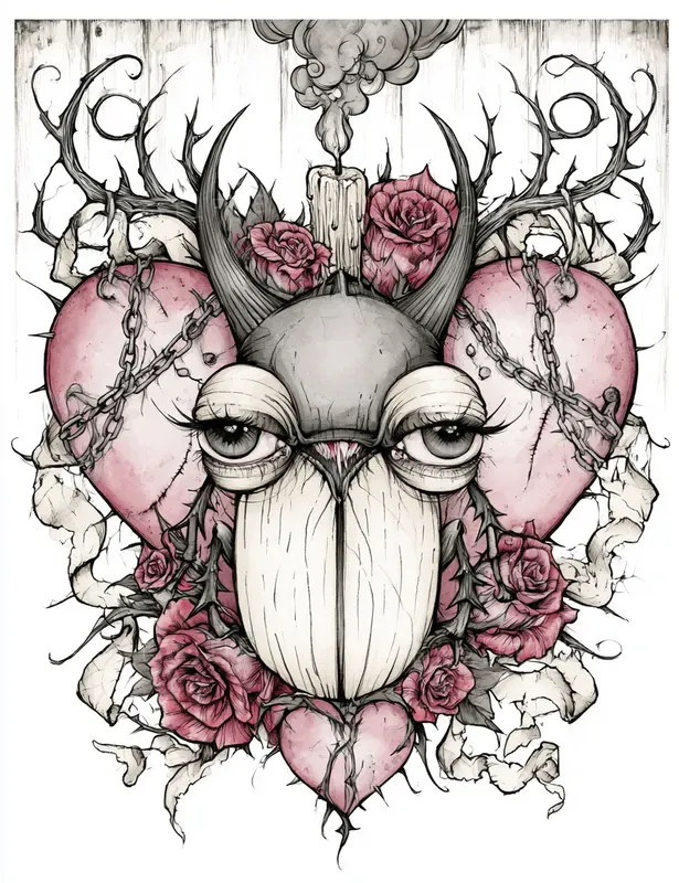 Gothic Anti Valentine Illustrations