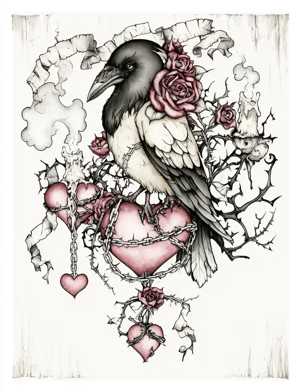 Gothic Anti Valentine Illustrations