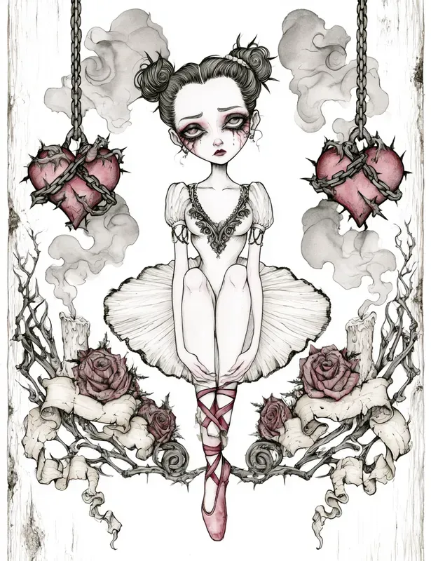 Gothic Anti Valentine Illustrations