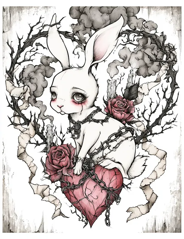 Gothic Anti Valentine Illustrations