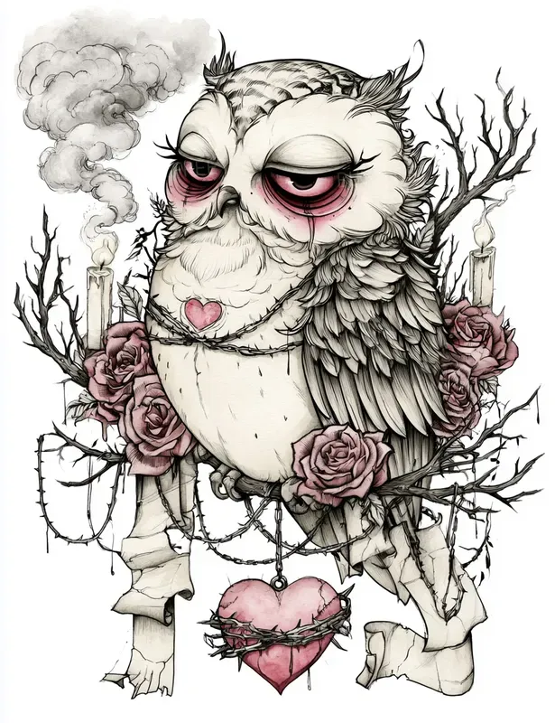 Gothic Anti Valentine Illustrations