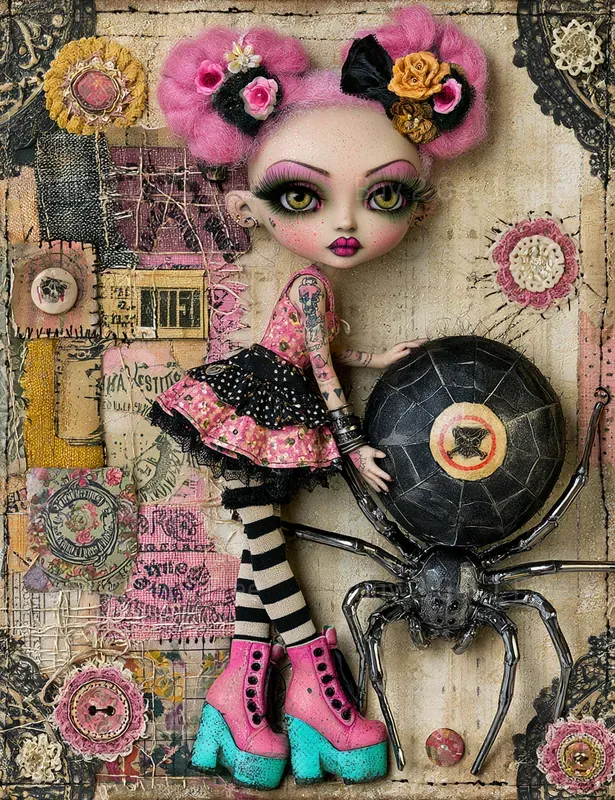 Gothic Tattoo Girl Junk Journals