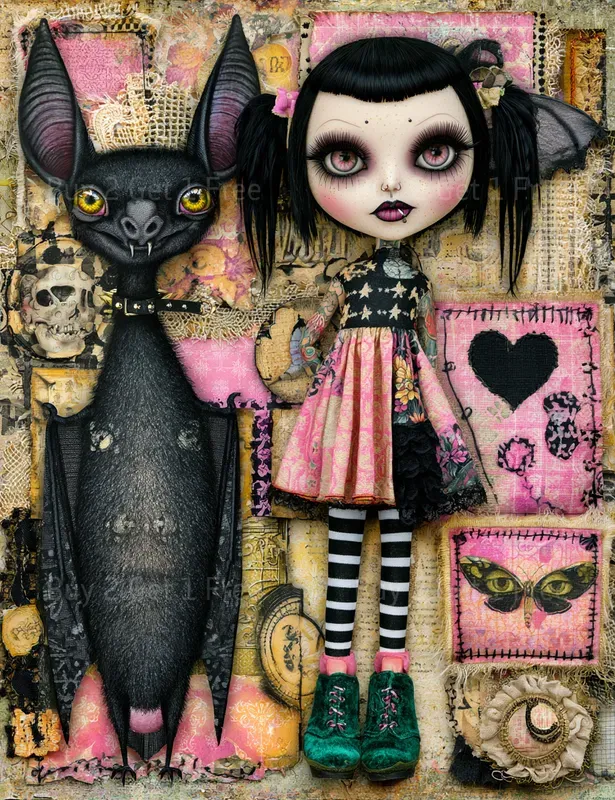 Gothic Tattoo Girl Junk Journals