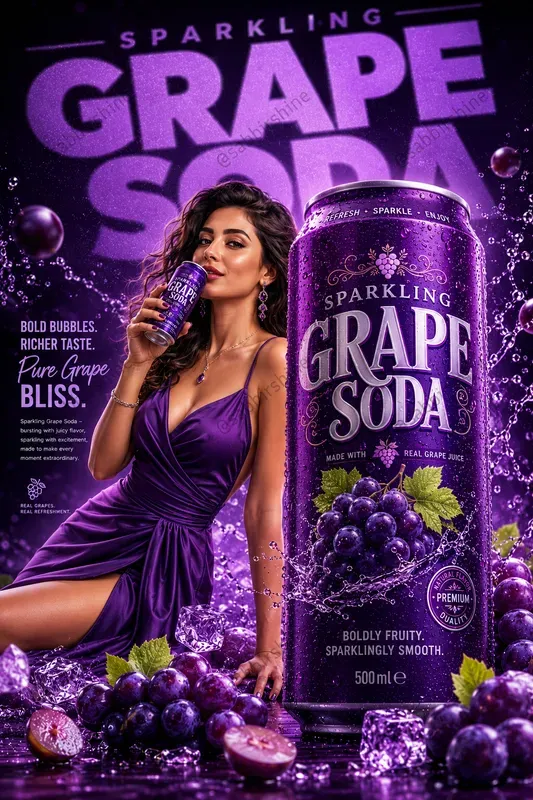 Premium Beverage Ad Poster Generator