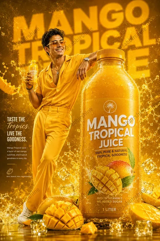 Premium Beverage Ad Poster Generator