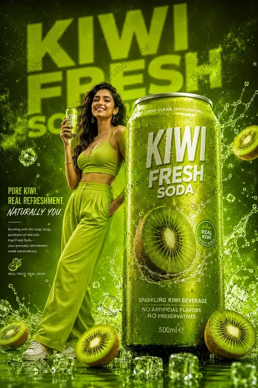 Premium Beverage Ad Poster Generator