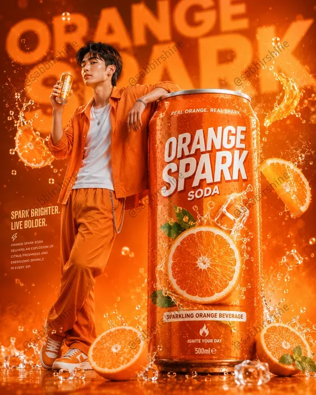 Premium Beverage Ad Poster Generator