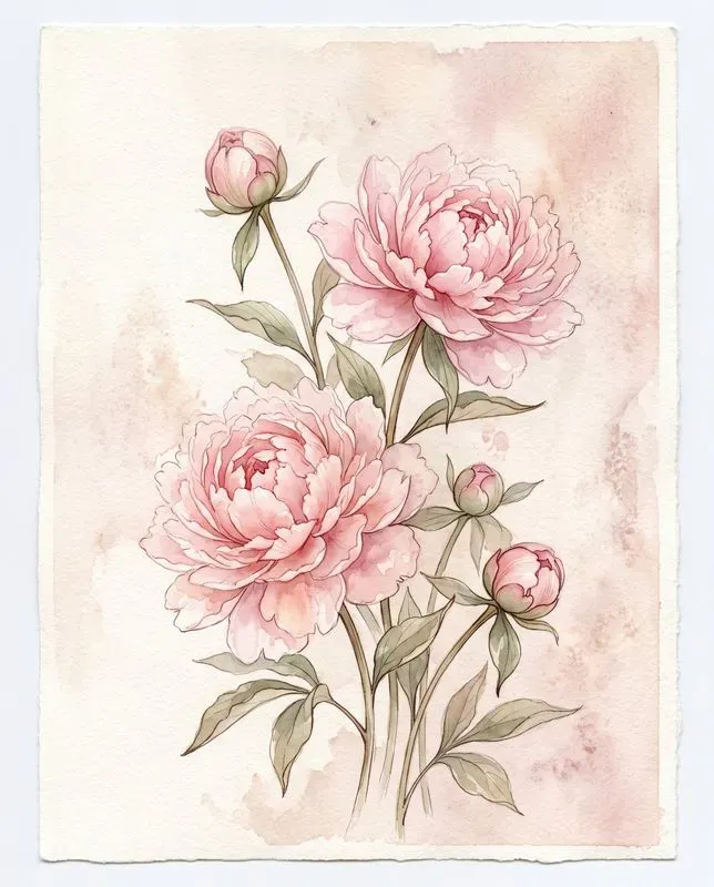 Watercolor Flower Art