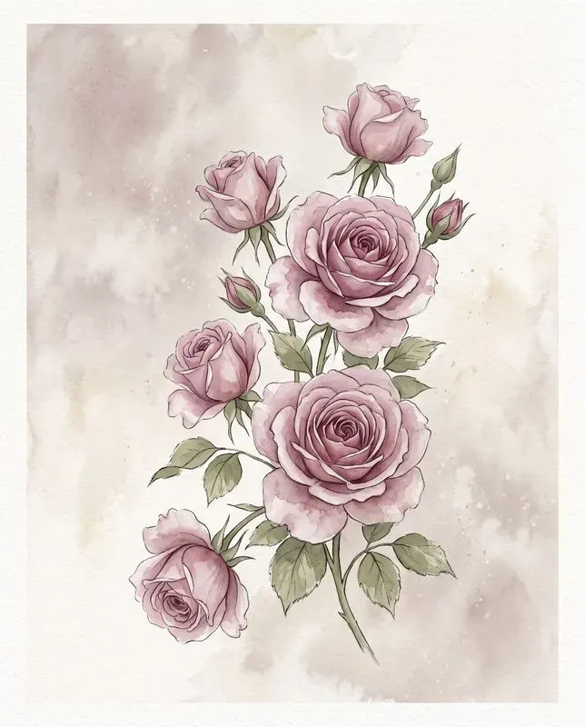 Watercolor Flower Art