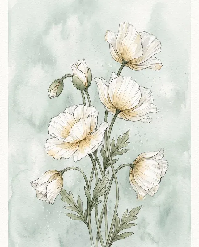 Watercolor Flower Art