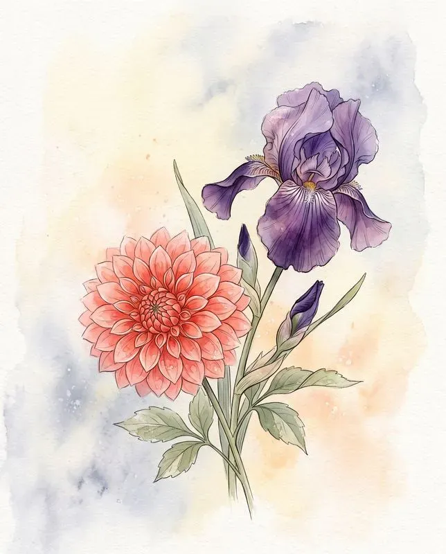 Watercolor Flower Art