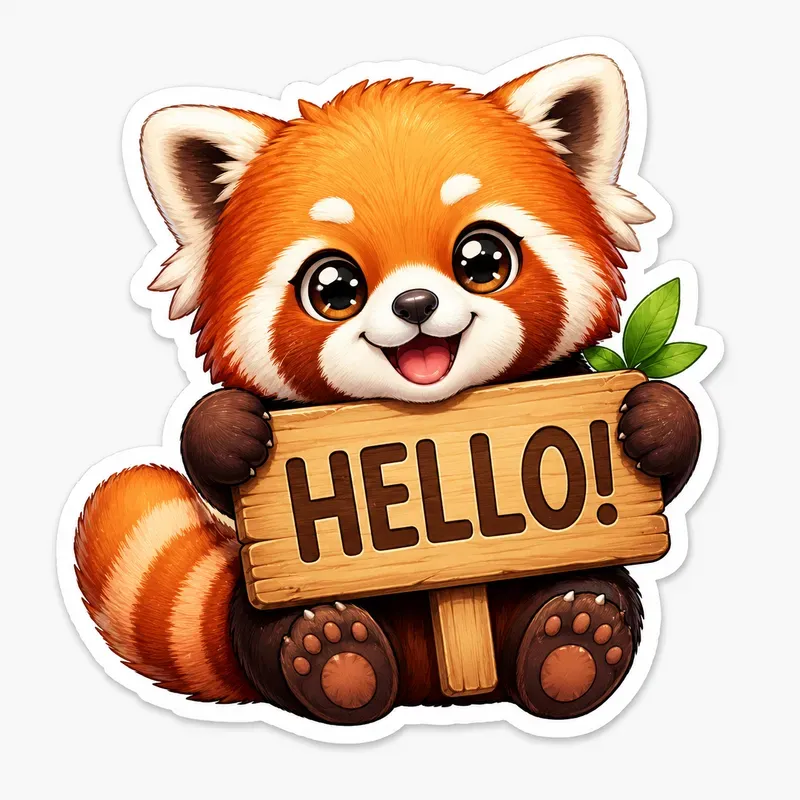 Cute Kawaii Greeting Animal Stickers