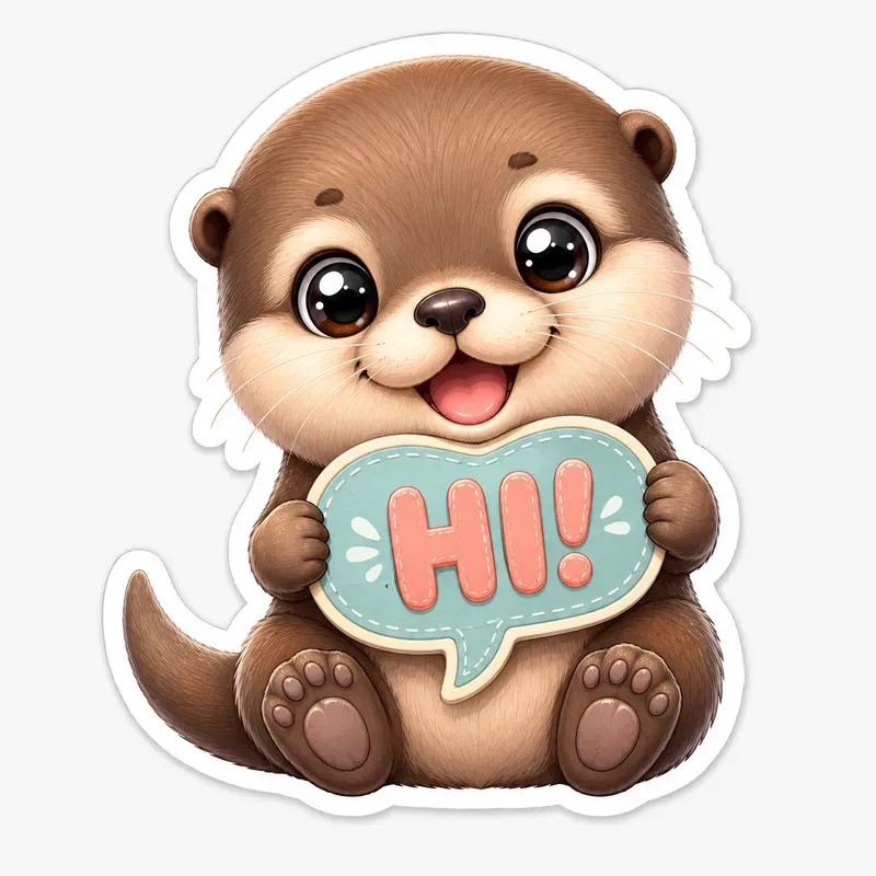 Cute Kawaii Greeting Animal Stickers