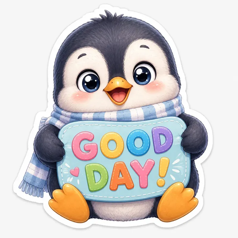 Cute Kawaii Greeting Animal Stickers
