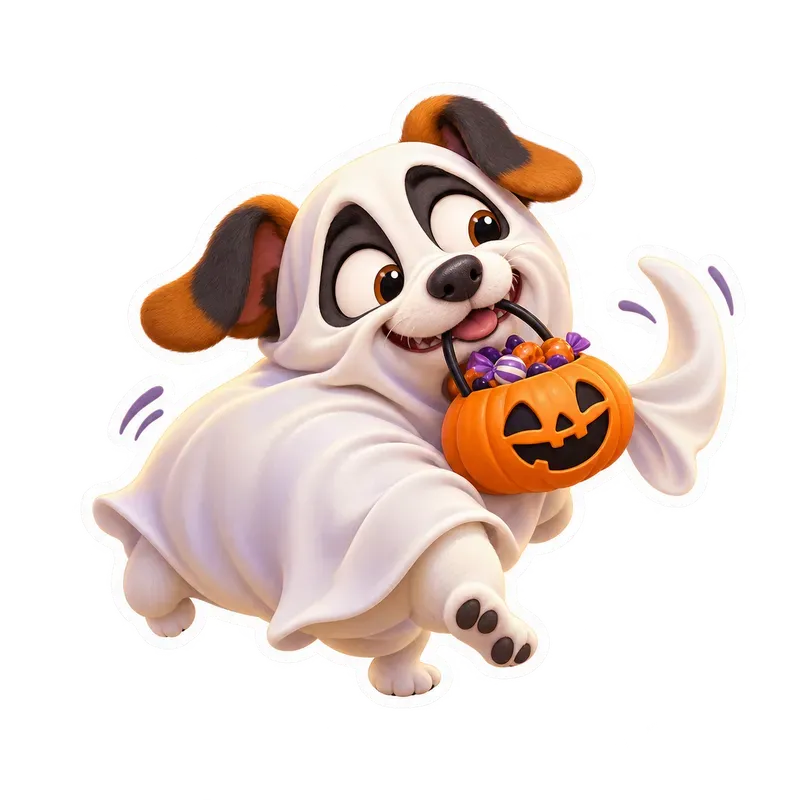 Goofy 3d Halloween Stickers