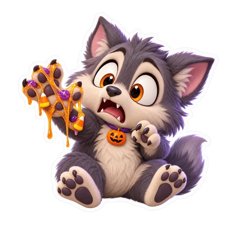 Goofy 3d Halloween Stickers