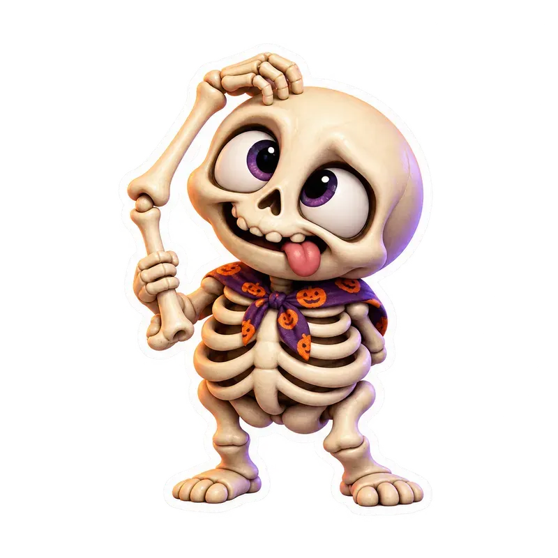 Goofy 3d Halloween Stickers