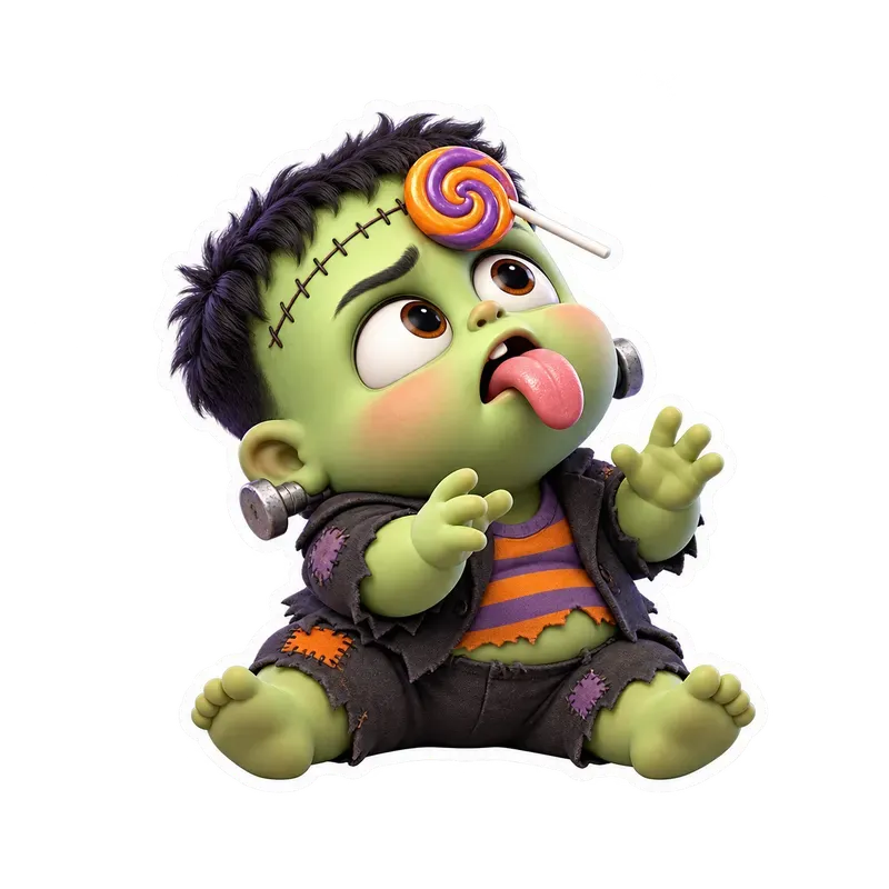 Goofy 3d Halloween Stickers