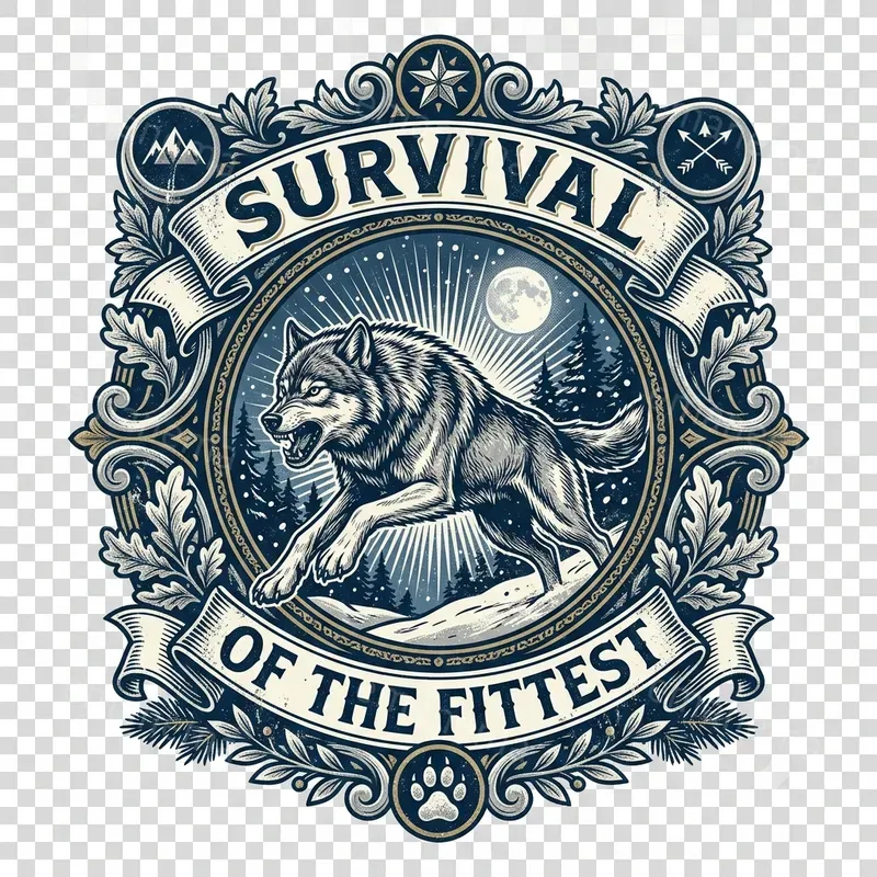 Crest Badge Style Tshirt Graphics