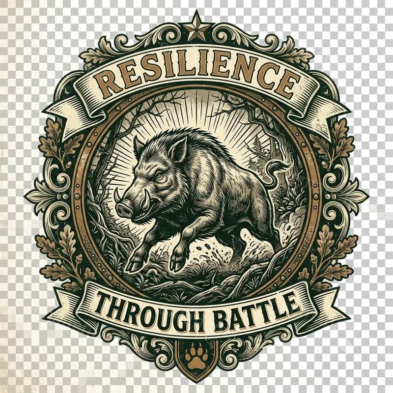Crest Badge Style Tshirt Graphics