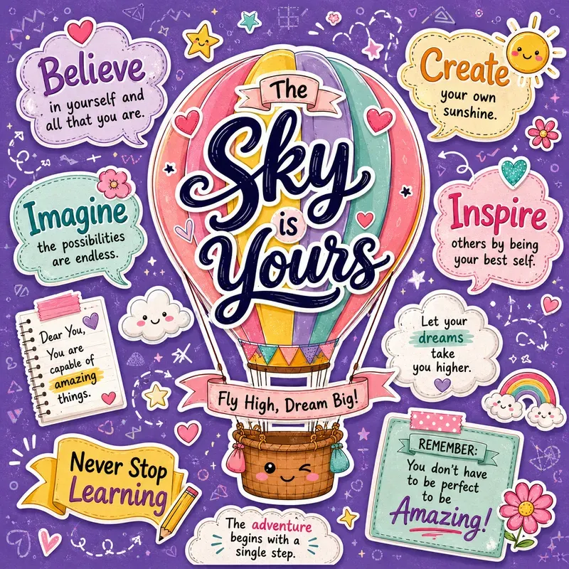 Cute Motivational Doodle Posters