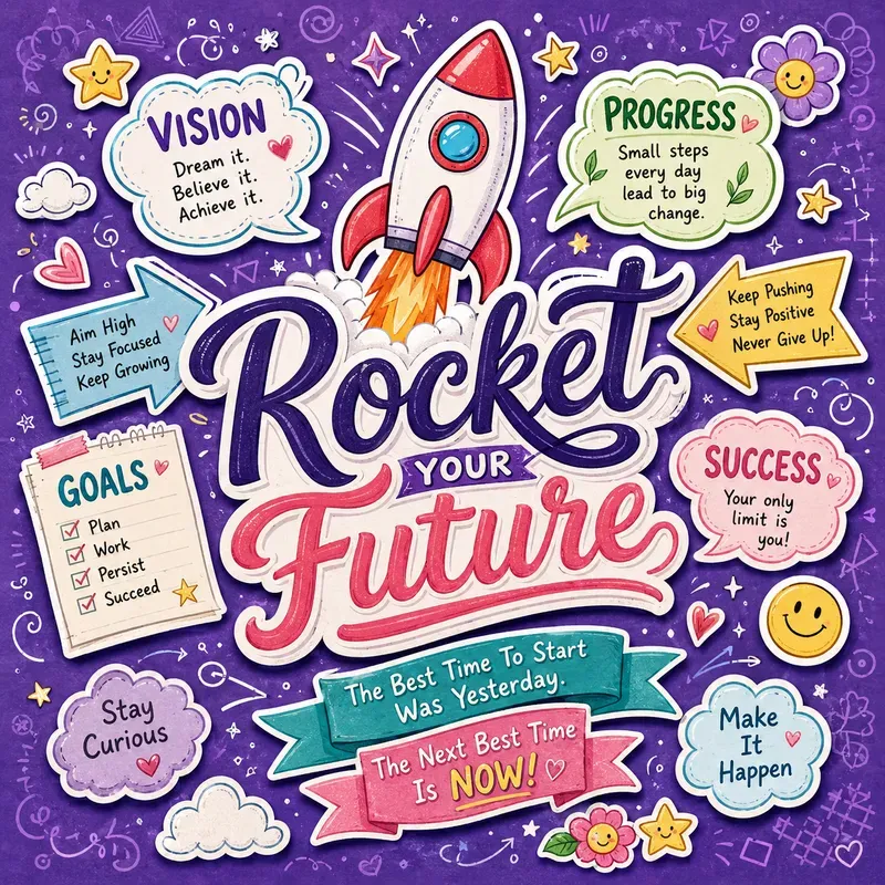 Cute Motivational Doodle Posters