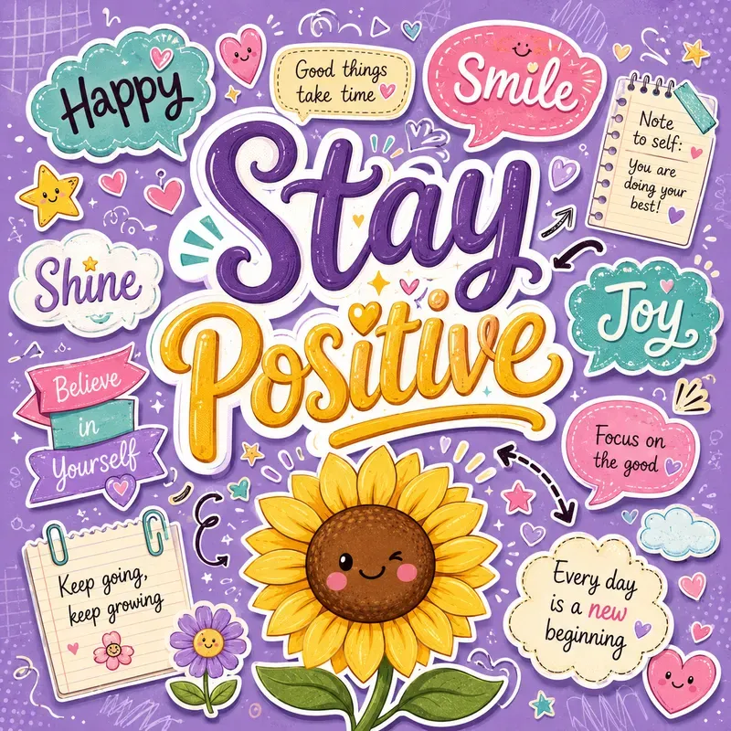 Cute Motivational Doodle Posters