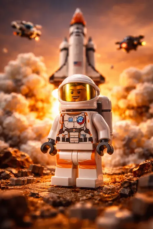 Lego Cinematic Rocket Launches