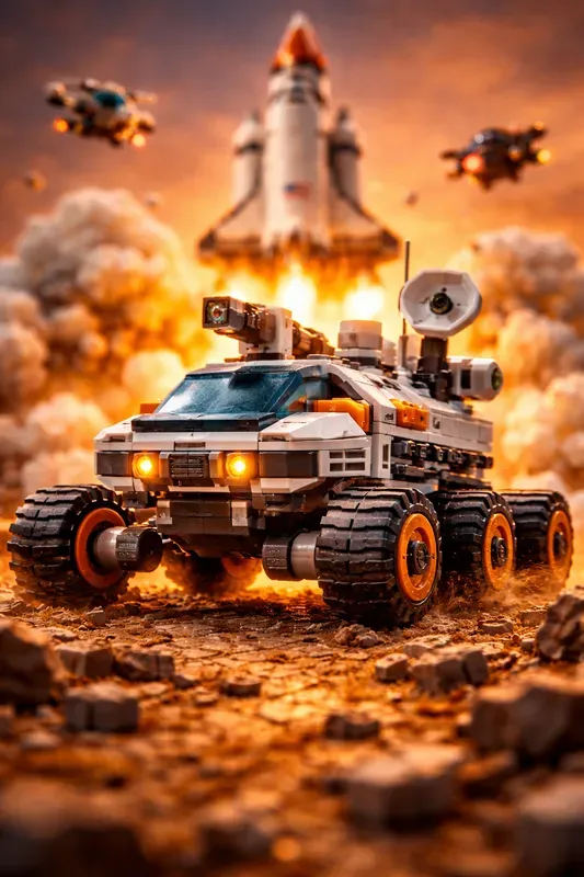 Lego Cinematic Rocket Launches