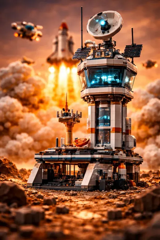 Lego Cinematic Rocket Launches