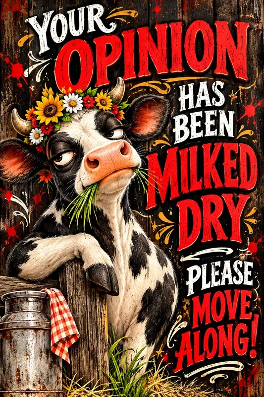 Funny Sarcastic Farmyard Humor Posters