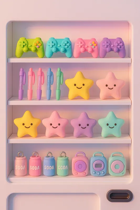 Y2k Clay Collectibles Shelves Aesthetic