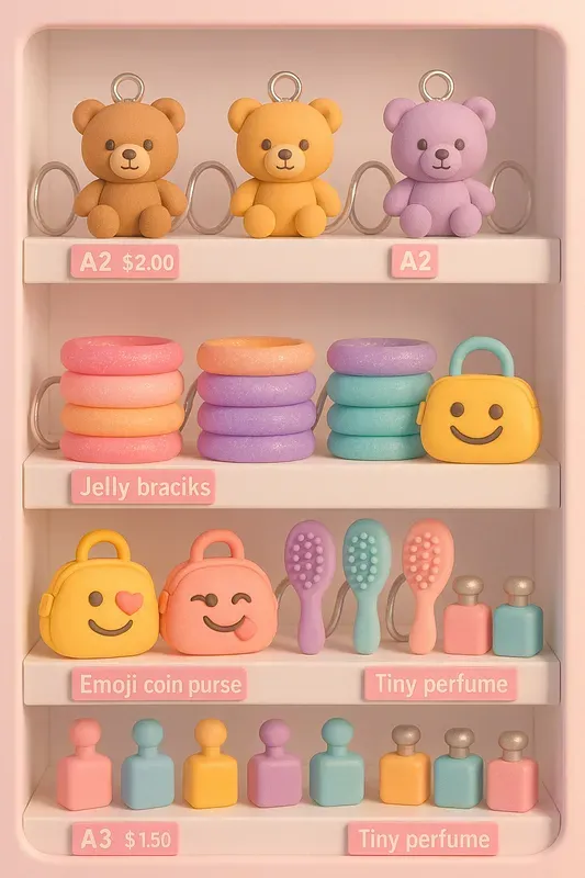 Y2k Clay Collectibles Shelves Aesthetic