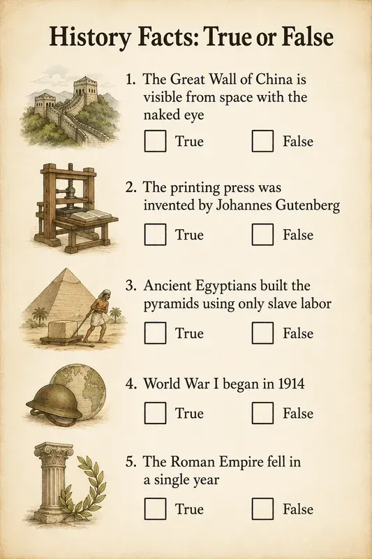 True Or False Statement Worksheets