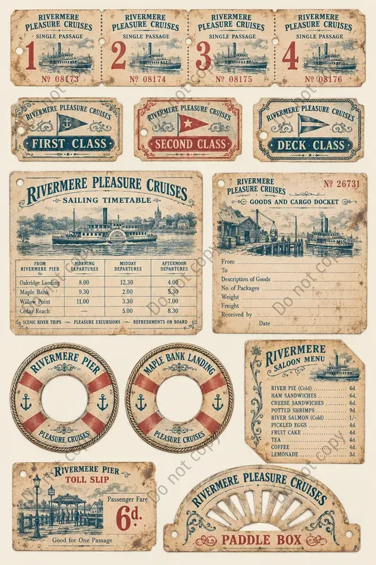 Ferry Paddle Steamer Ephemera
